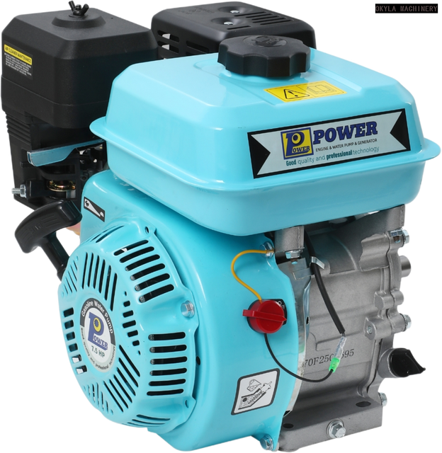 OKYLA Gasoline Engine New Blue color customed with Good Starter and Big Fuel Tank 7.5/6.5HP