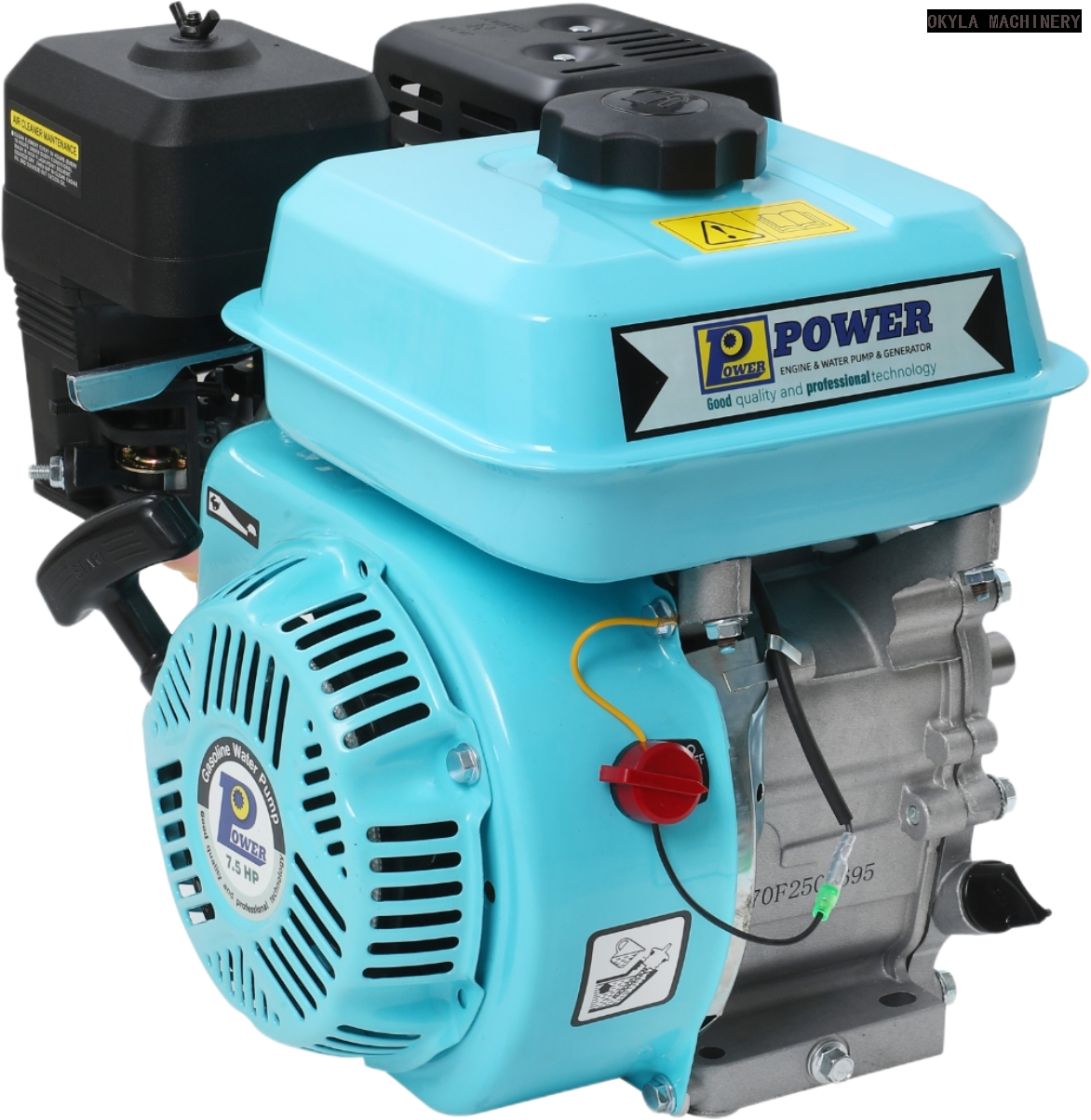 OKYLA Gasoline Engine New Blue color customed with Good Starter and Big Fuel Tank 7.5/6.5HP