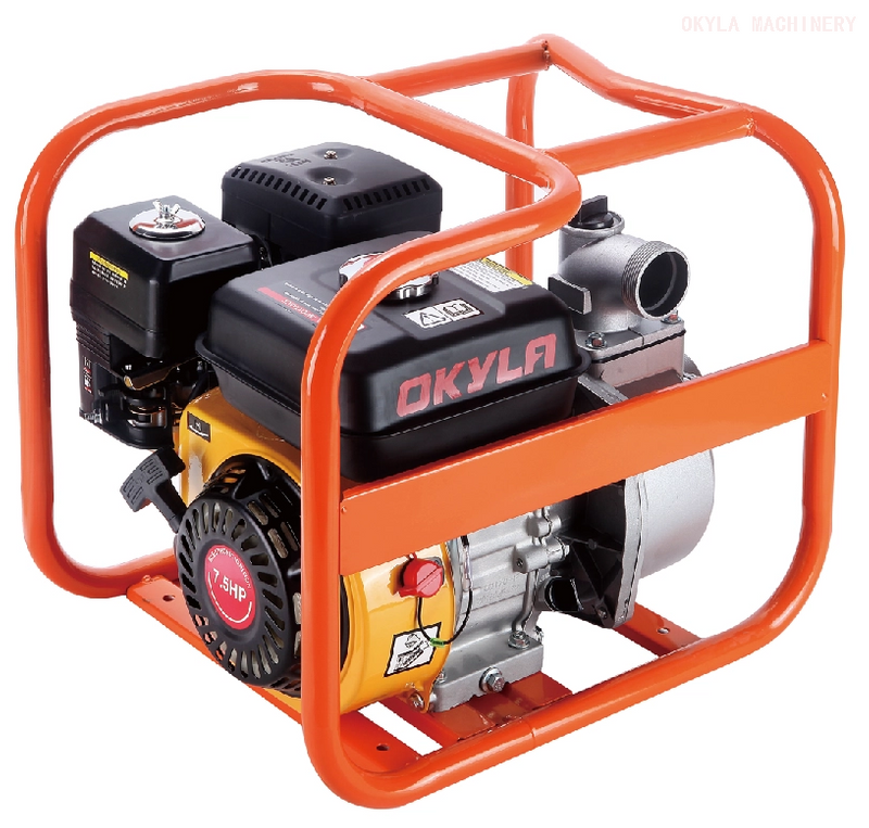 WPU OKYLA Gasoline/Petrol 2inch 3inch Water Pump with Orange Strong U Model Frame And Yellow Color Customed Engine 