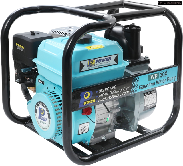 WPU OKYLA High Quality Gasoline/Petrol 2inch 3inch Water Pump with 28 Size Blue Strong U Model Frame 